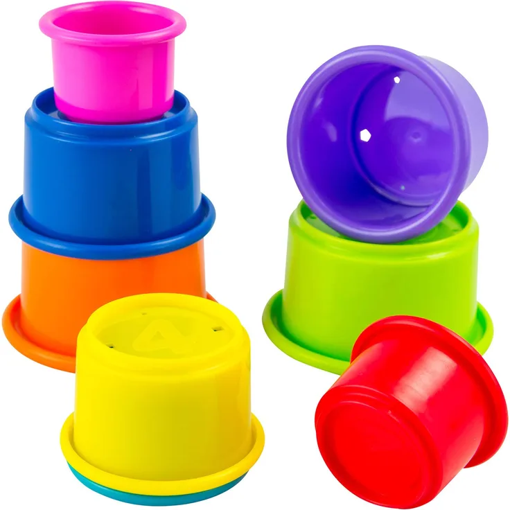 Lamaze Baby Spielzeug "Stapelbecher", Hochwertiges Kleinkindspielzeug, Lernspielzeug, Motorikspielzeug, Stärkung der Eltern-Kind-Beziehung, Geschenke zur Geburt, Baby Spielzeug, ab 6 Monate