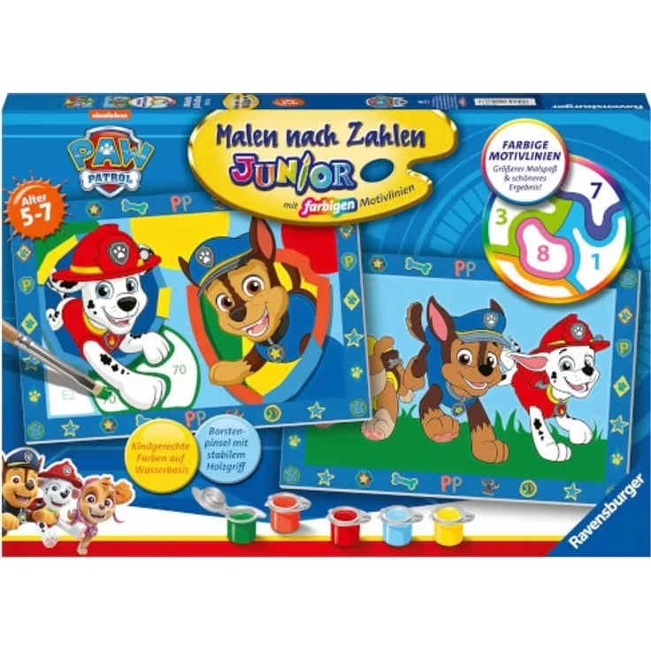 Ravensburger Malen nach Zahlen 20286 - Paw Patrol - Kinder 5-7 Jahre