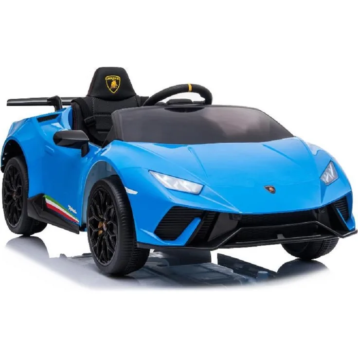 Elektro Kinderauto "Lamborghini Huracan" - lizenziert - 12V Akku, 2 Motoren- 2,4Ghz Fernsteuerung, MP3, Ledersitz+EVA-Blau