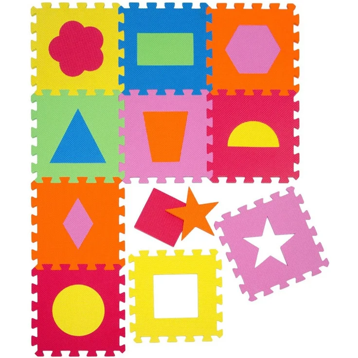 LittleTom 10 Teile Spielmatte Baby ab Null - 30x30 Schaumstoff Puzzlematte Kinder Isomatte Baby Spielteppich Outdoor - Puzzle Teppich Matte Baby Krabbelmatte Abwaschbar Bodenschutzmatte Kinderzimmer – Bild 1