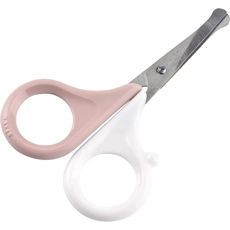 BÉABA, Nagelschere für Babys und Kinder, Nagel-Pflege und Maniküre, Abgerundete Enden - Rosa
