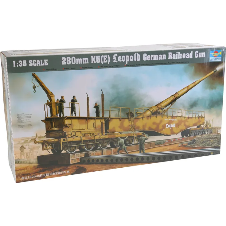 Trumpeter 00207 Modellbausatz Eisenbahngeschütz Leopold 280mm K5 (E) - Preisvergleich