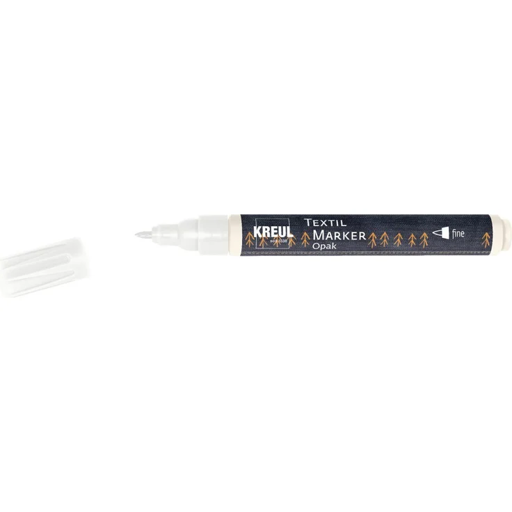 Kreul Textil Marker Opak fine weiß
