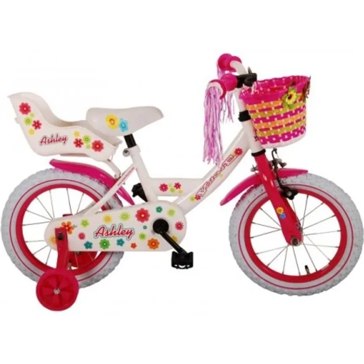 Volare Ashley Kinderfahrrad - Mädchen - 14 Zoll - Weiß - 95% zusammengebaut