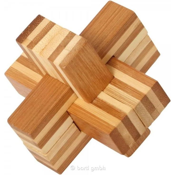 BARTL Bambus-Puzzle Teufelsknoten, kniffliges Puzzle aus Holz gefertigt, NEU