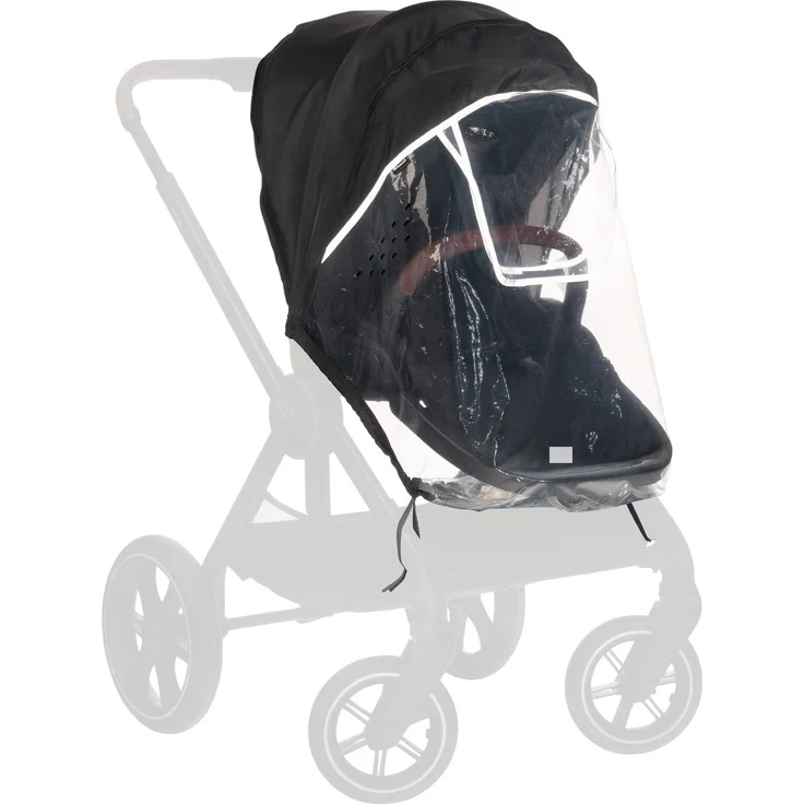 Hauck Universal Regenschutz Buggy Kinderwagen Sitz, Reflektierende Umrandung, Kontakt-Fenster, Gute Luftzirkulation, Einfache Befestigung, Kompatibel mit hauck Buggys, Transparent – Bild 1