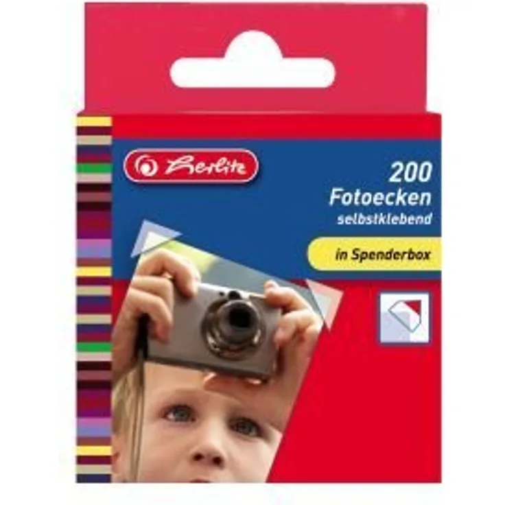 Herlitz Fotoecke selbstklebend 200er Spenderbox