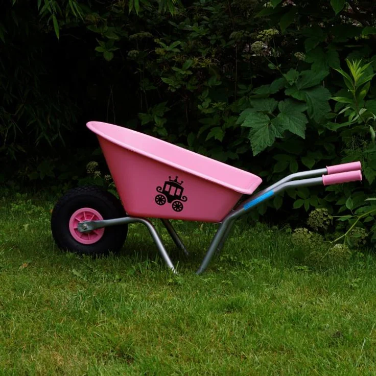 Kinderschubkarre Prinzessin Schiebkarre Metallschubkarre Gartenkarre Sandspielzeug – Bild 6