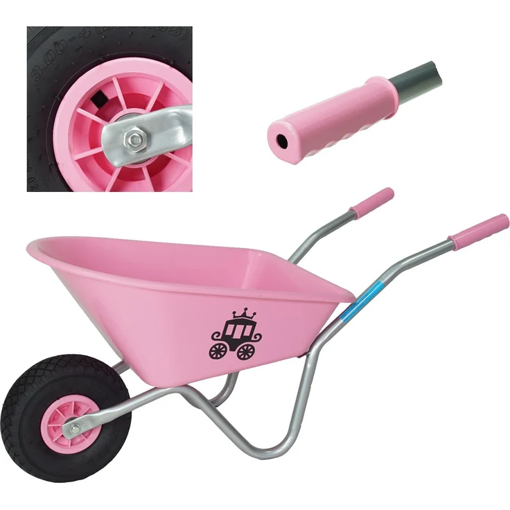 Kinderschubkarre Prinzessin Schiebkarre Metallschubkarre Gartenkarre Sandspielzeug – Bild 1