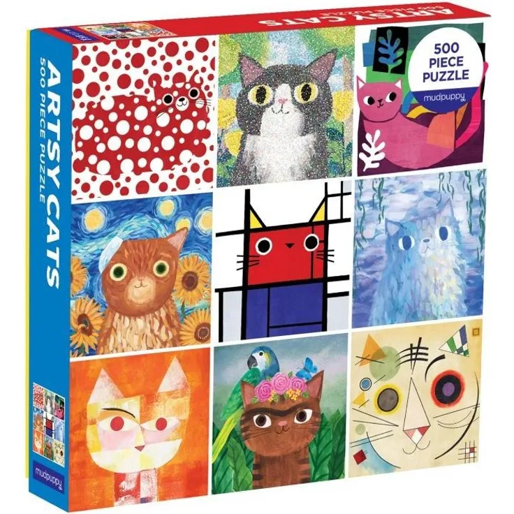 61072 - Artsy Cats - Familienpuzzle, 500 Teile
