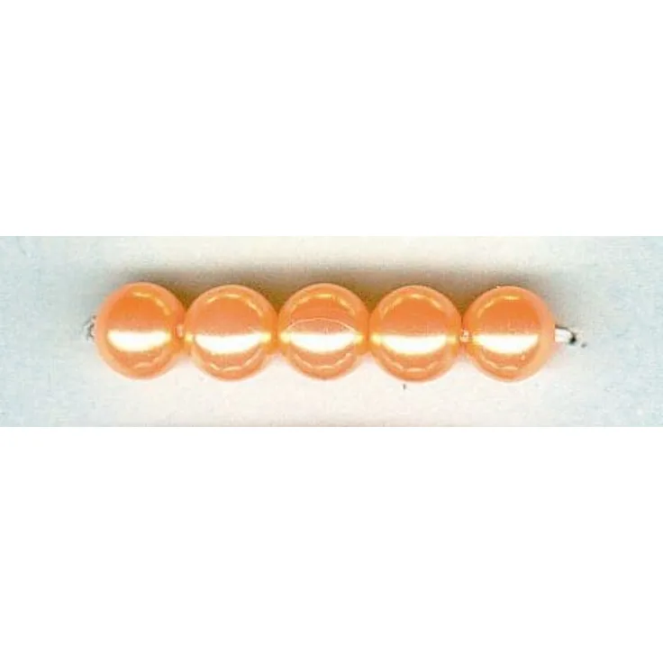 Glorex Wachs Perlen 6 mm 60 Stück, orange