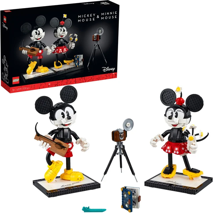 LEGO Disney 43179 'Micky Maus und Minnie Maus', 1739 Teile, ab 18 Jahren, viele fantastische Details, Retro-Optik – Bild 1