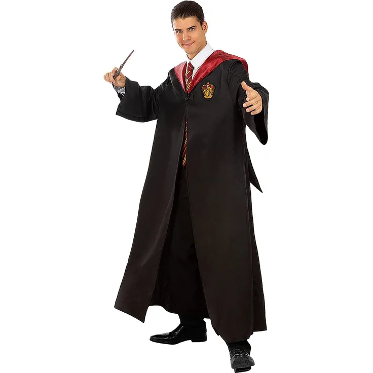 Funidelia | Harry Potter Gryffindor Umhang 100% OFFIZIELLE für Herren und Damen Größe L ▶ Hogwarts, Zauberer, Film und Serien - Farben: Schwarz, Zubehör für Kostüm - Lustige Kostüme für Deine Partys
