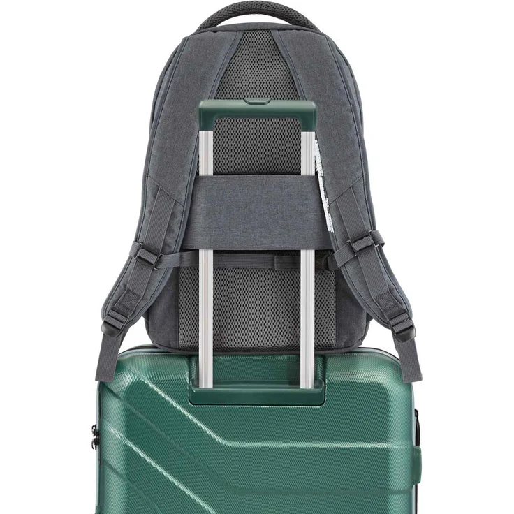 Travelite Basics Rucksack mit Laptopfach Schulrucksack Daypack Backpack Marine Grau – Bild 4