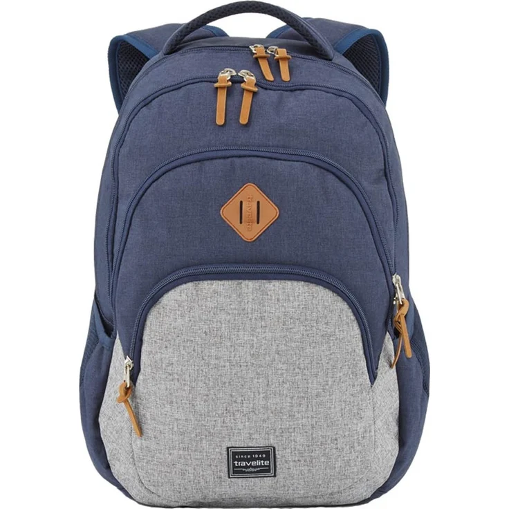 Travelite Basics Rucksack mit Laptopfach Schulrucksack Daypack Backpack Marine Grau – Bild 6