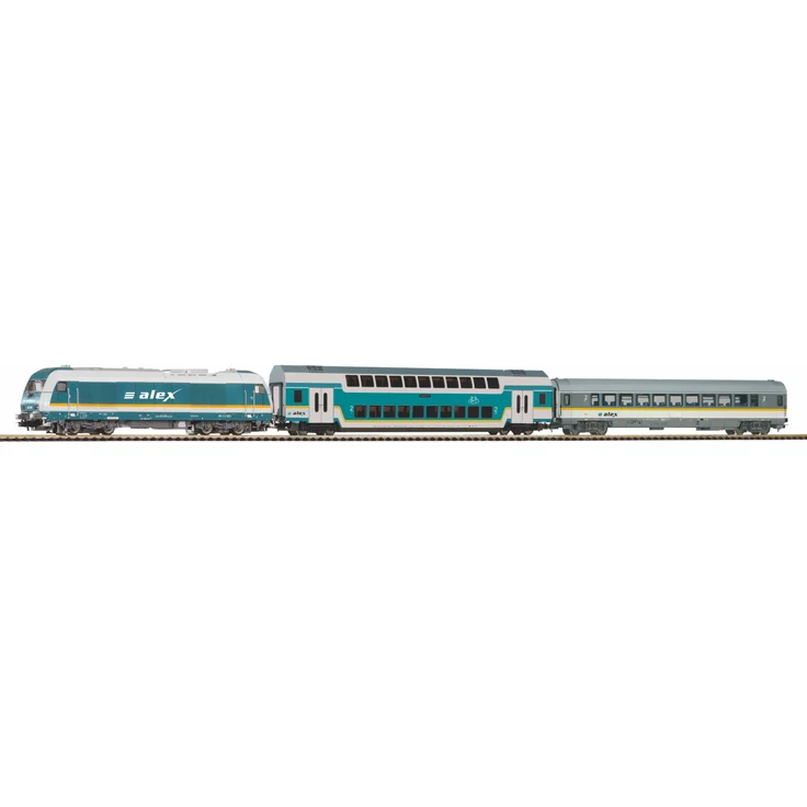 Piko 57139 H0 StartSet Herkules "Alex" mit 2 Personenwagen mit Bettung – Bild 1