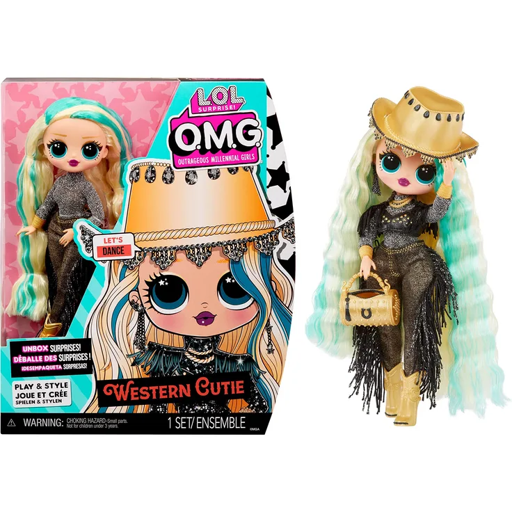 LOL Surprise OMG Fashion Doll - WESTERN CUTIE - Packe die fabelhaften Überraschungen und Accessoires aus- Inklusive Modepuppe, Outfit und Puppenständer- Tolles Geschenk für Kinder im Alter ab 4 Jahren