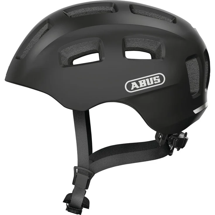 Abus 'Youn-I 2.0' Kinderfahrradhelm velvet black, Kopfumfang 48-54 cm, mit integriertem LED-Rücklicht – Bild 1