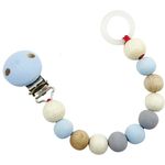 Hess Schnullerkette 4 x 21 cm nature blau