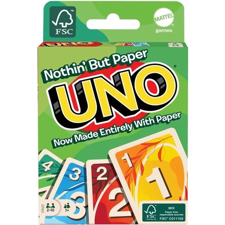 Mattel UNO Kartenspiel 100% Papier