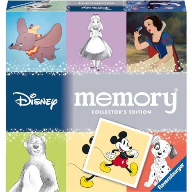 Ravensburger Collectors' memory® Disney – 27378 - Das weltbekannte Gedächtnisspiel mit wunderschönen, funkelnden Bildkarten