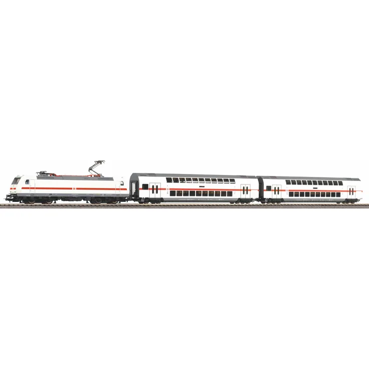 Piko 57134 Start-Set mit Bettung Personenzug BR 146 mit 2 IC Doppelstockwagen