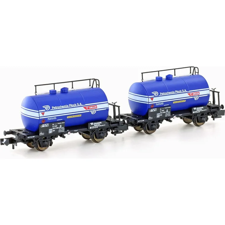 Hobbytrain H24851 Spur N 2er Set Leichtbau-Kesselwagen PKP/Petrochemia, Ep. IV/V