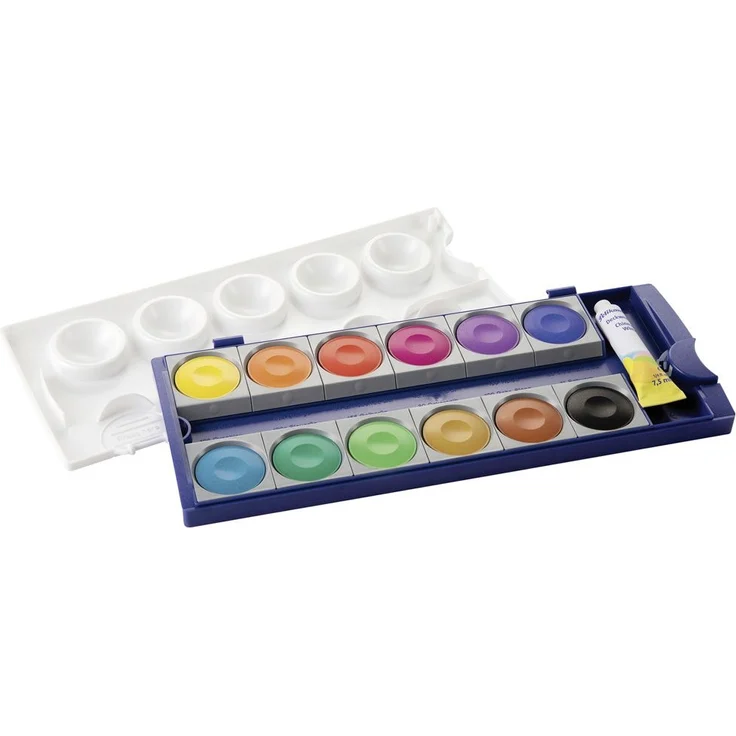 Pelikan Deckfarbkasten 735 K12 mit 12 Farben (DIN 5023) – Bild 1