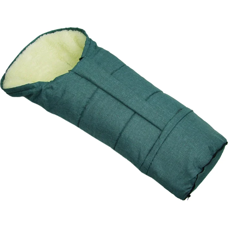 BAMBINIWELT Winterfußsack Fußsack für Kinderwagen, Buggy oder Schlitten, in Mumienform, aus Wolle, Größe anpassbar, MUMIE MELIERT (olive MELIERT)