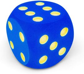 Schaumstoff-Würfel blau