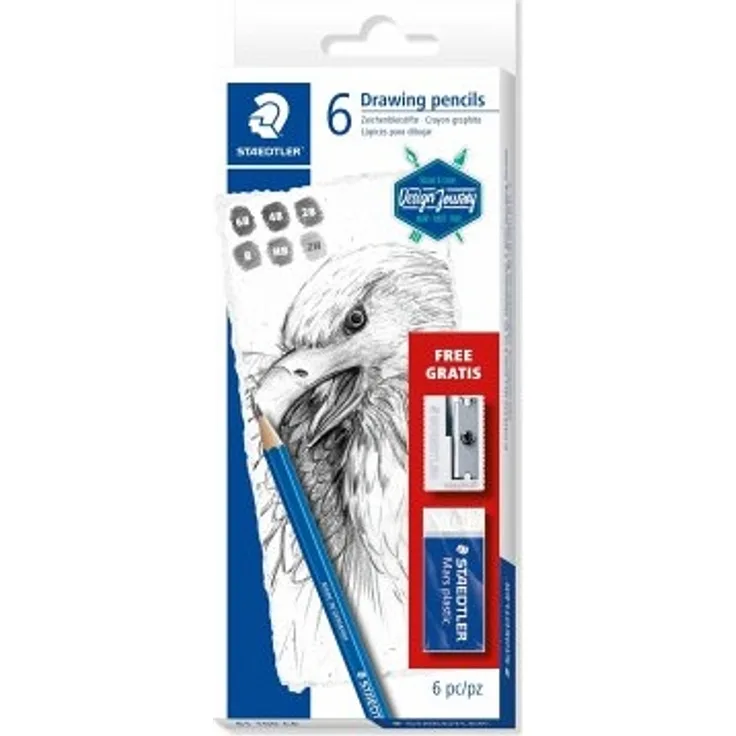 STAEDLER Zeichenbleistift Mars Lumograph 6er Set