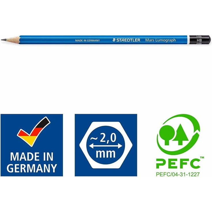 STAEDLER Zeichenbleistift Mars Lumograph 6er Set – Bild 5