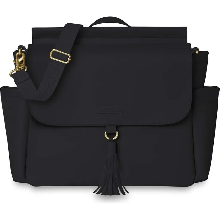 Skip Hop 9I345410 Greenwich Simply Chic Convertible Rucksack, umwandelbar zur Cross Messenger Schultertasche, inklusive Wickelauflage, grau, schwarz, 1. 36 kg