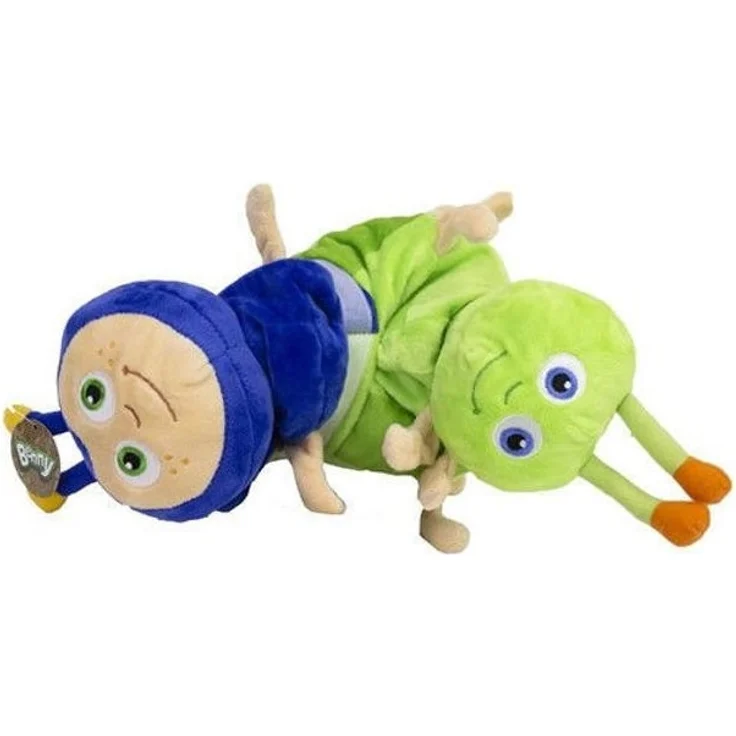 Wende Kuscheltier Wende Plüschtier 30 cm für Schmetterling Raupe blau grün für Mädchen, Jungen & Babys – Flauschiges Stofftier zum Spielen – Bild 3