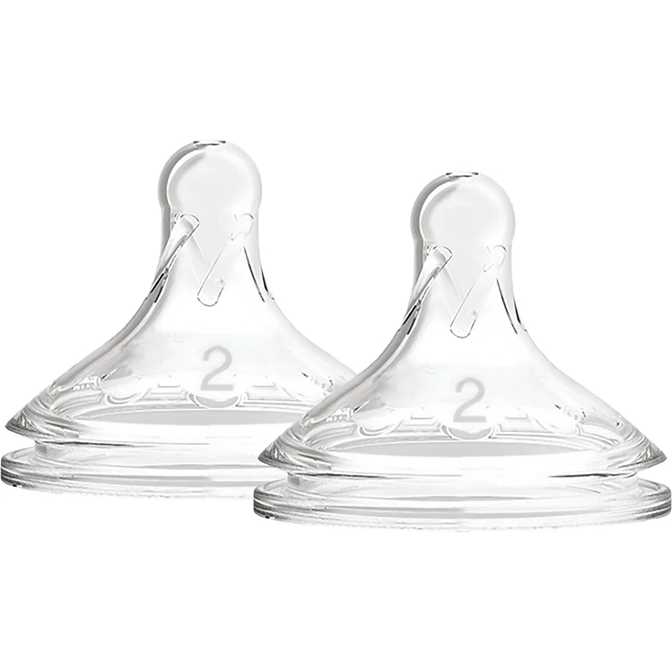 Dr. Brown's Options+ Babyflaschen Sauger - Level 2 (2er Pack), transparent, 200 g DRBPLUS-WN2201 – Bild 1