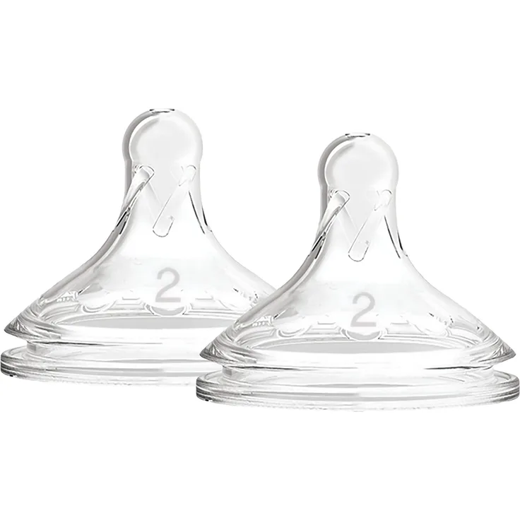 Dr. Brown's Options+ Babyflaschen Sauger - Level 2 (2er Pack), transparent, 200 g DRBPLUS-WN2201