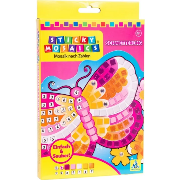 Mosaike Klebrige Mosaike Schmetterling Junior Rosa