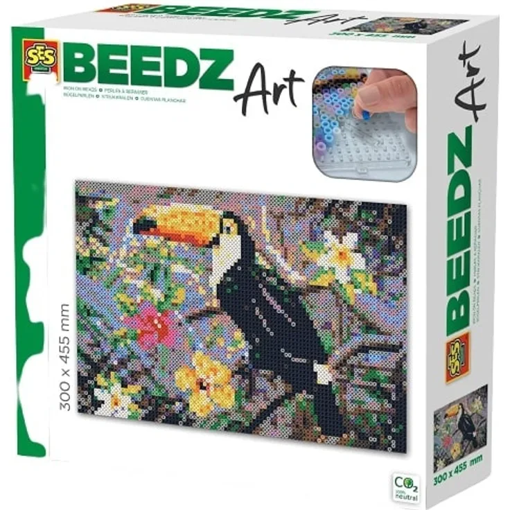 perlenkunst Beedz Art Tukan 30 x 45,5 cm 9-teilig