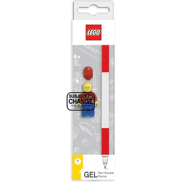 Euromic LEGO Stationery Gel pen 1 pc. RED packed in colour box with mini figurine