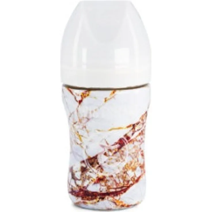 TWISTSHAKE Babyflasche Anti-Kolik aus Edelstahl 260 ml in Marmor weiß