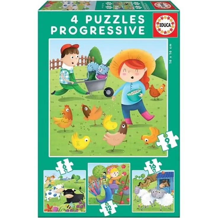 Bauernhof 43 Teile 4in1 Puzzle