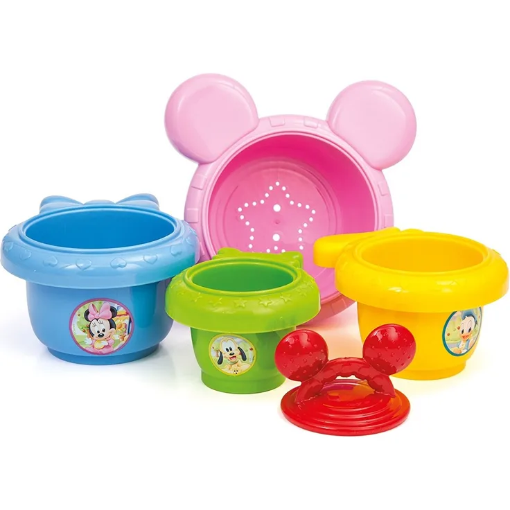Clementoni Baby 14394 - Disney Baby Baubecher-Pyramide stapelbar