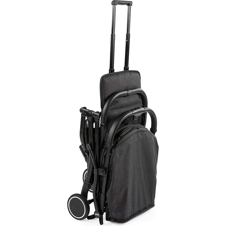 Chicco Trolley me Buggy wie ein Koffertrolley, ab Geburt bis 15 kg, Einhand-Schließmechanismus, inkl. Tragegriff für den Transport und Regenschutz, schwarz – Bild 5