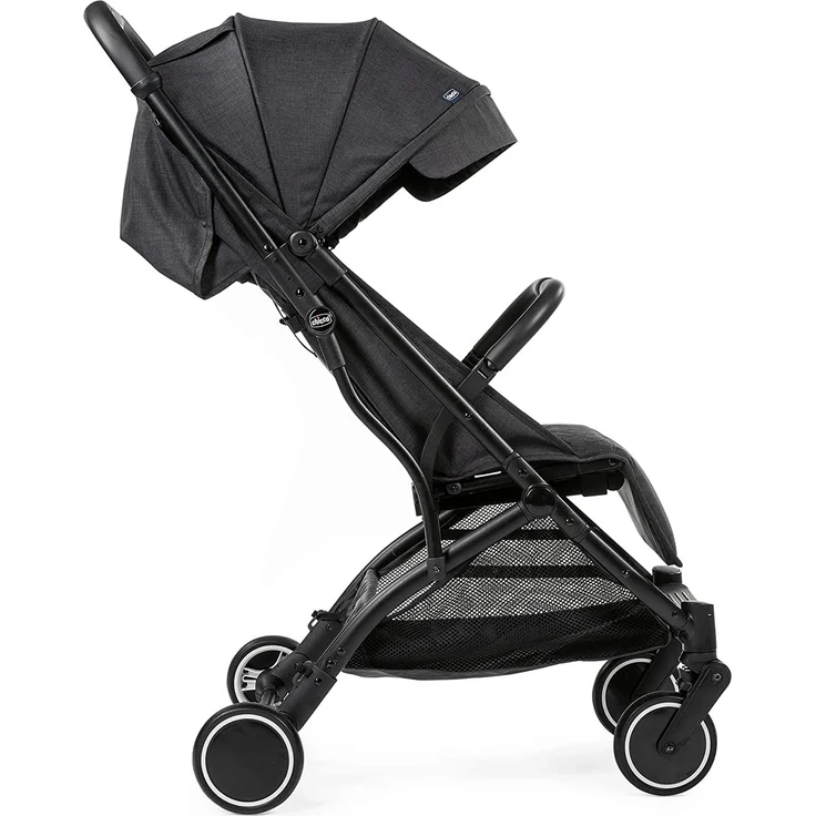 Chicco Trolley me Buggy wie ein Koffertrolley, ab Geburt bis 15 kg, Einhand-Schließmechanismus, inkl. Tragegriff für den Transport und Regenschutz, schwarz – Bild 3