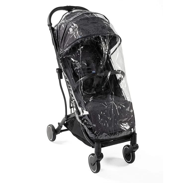 Chicco Trolley me Buggy wie ein Koffertrolley, ab Geburt bis 15 kg, Einhand-Schließmechanismus, inkl. Tragegriff für den Transport und Regenschutz, schwarz – Bild 8