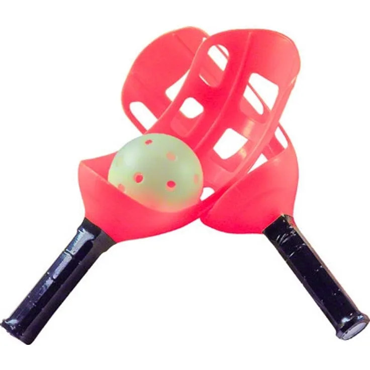 Scoopball Spiel, Geschicklichkeitsspiel, Fangspiel, Scoopball Set, Fangballspiel, Outdoor, Garten, Rasen, Party Spielzeug, Wurfspiel, Kindergeburtstag, Pink