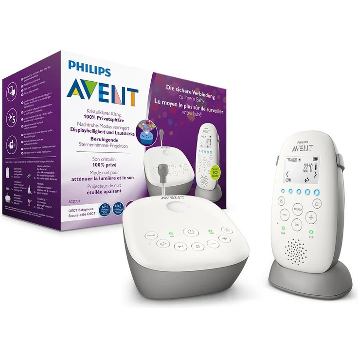 Philips Avent SCD733/26 Babyphone, DECT-Technologie, Eco-Mode, 18 Std. Laufzeit, 330 m Reichweite – Bild 3