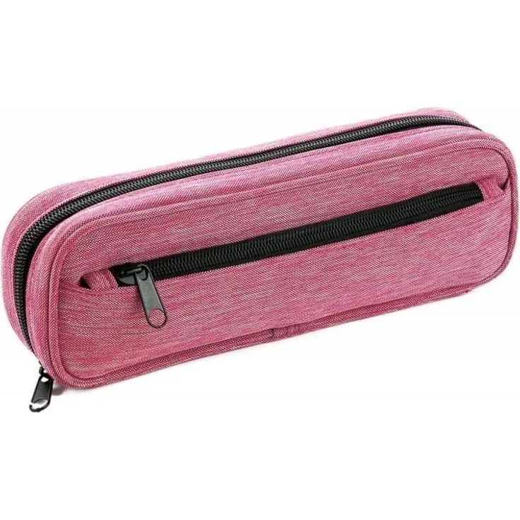 Idena 20036 - Stifte-Etui, Federtasche mit Seitenfach, pink