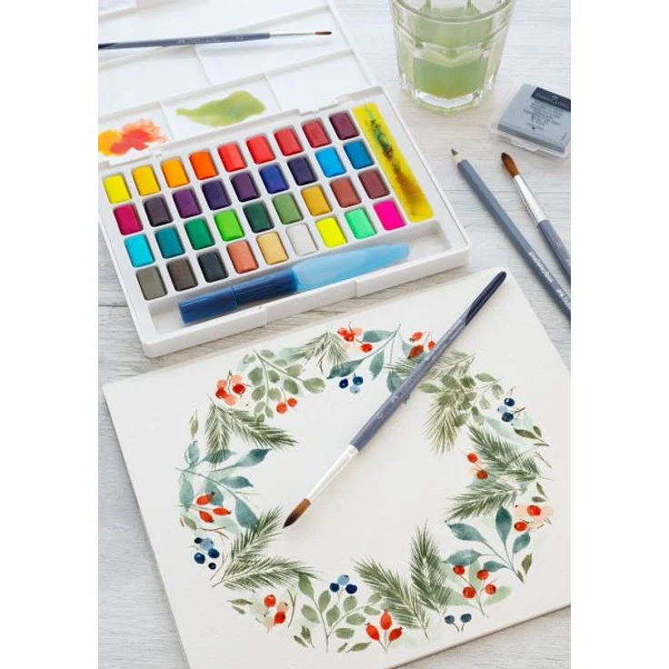 Faber-Castell Aquarellfarben in Näpfchen, 48er Etui – Bild 4