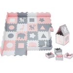 Moby-System Puzzlematte für Babys, 150 x 150 cm, Spielmatte, geruchlos, Matte große, Puzzle Matte für Jungen & Mädchen, Spielmatte schadstofffreie, geruchlose Krabbelmatte